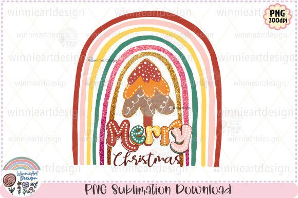 A Boho Christmas Tree Graphic for Creative Product Brands