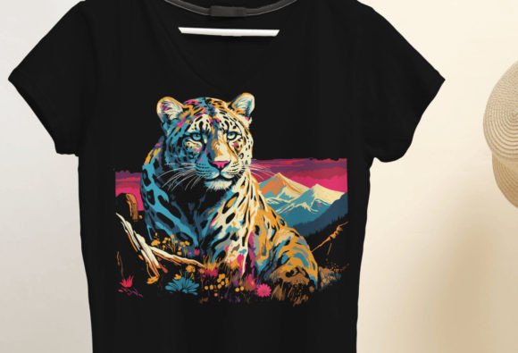 A Bold Pop Art Snow Leopard Graphic for T-Shirts and Web Design