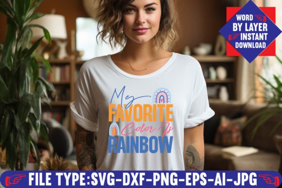 A Rainbow Graphics Asset for Everyday T-Shirt Designs