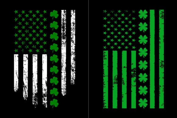 A St. Patrick’s Day USA Flag Graphic for T-Shirt Designs