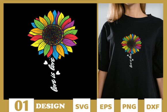 A Sunflower SVG for Pride Graphics & T-Shirt Designs