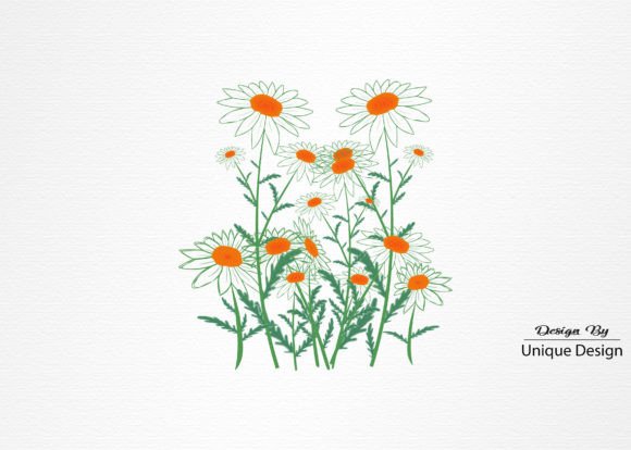A Vintage Daisy Graphic Perfect for T-Shirts and Craft Projects