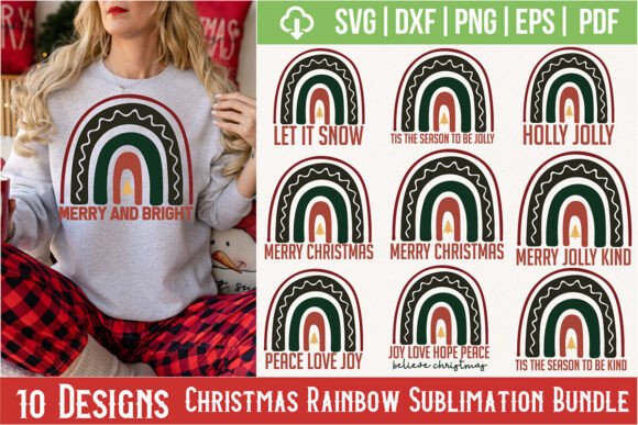 Evaluating Christmas Rainbow Graphics for Seasonal T-Shirt Designs