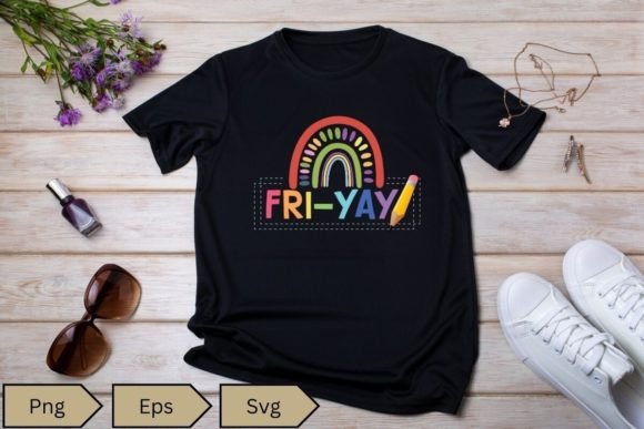Fri-Yay Rainbow T-Shirt Designs for Fun Content Graphics