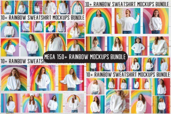 Mega Gildan 18000 Mockups Bundle for Hoodies Graphics
