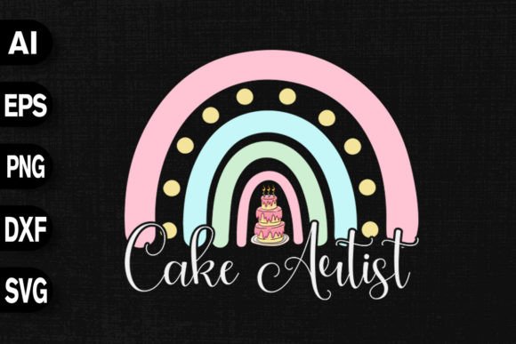 Rainbow Cake Artist: A Graphic Asset for Sweet Business Branding