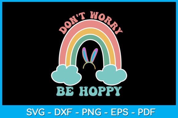Rainbow Easter Graphics for Happy T-Shirt Designs
