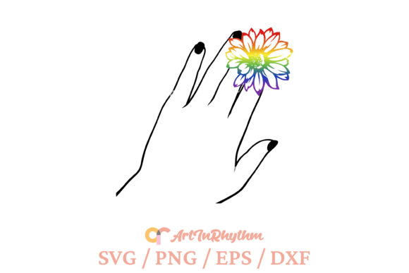 Rainbow Sunflower Design for T-Shirts & Graphics