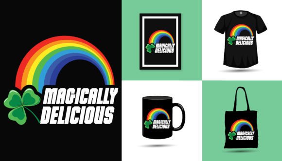 St Patrick s Day Rainbow Tshirt Design: Graphics & Print Templates