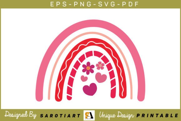 Unlocking a Groovy Valentine Rainbow Design for Graphics & Print Templates